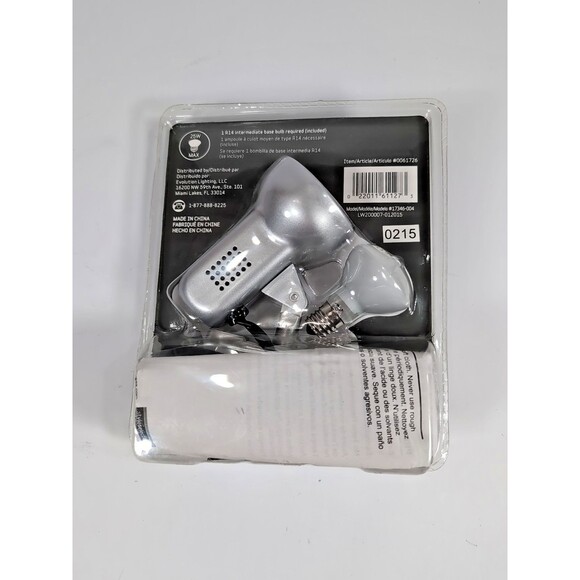 Home Style Selections Electric Clip-On Lamp Bulb Included Silver Painted 0061726 - Picture 2 of 2